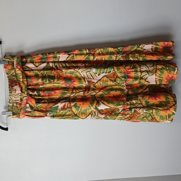 Cynthis Rowley Linen Blend Tropical Maxi Skirt Women's Small Resortwear … - Picture 6 of 6